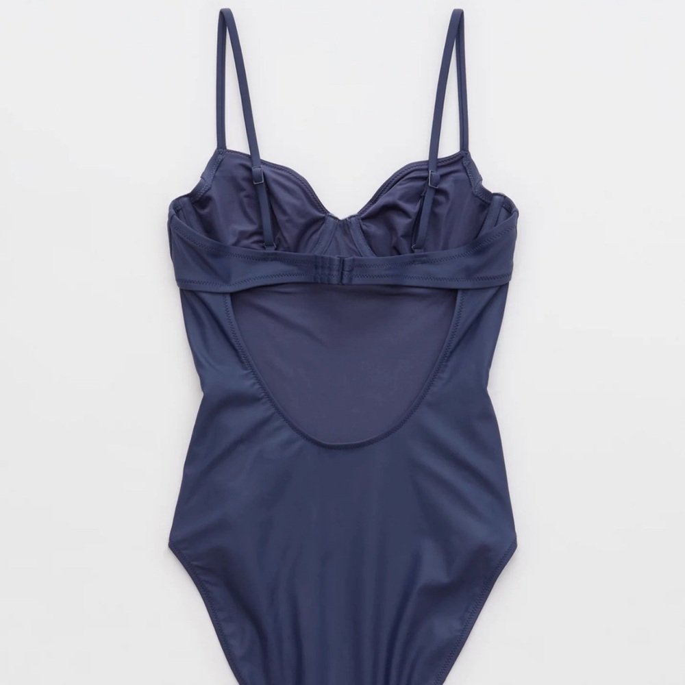 Navy Blue One-Piece Swimsuit